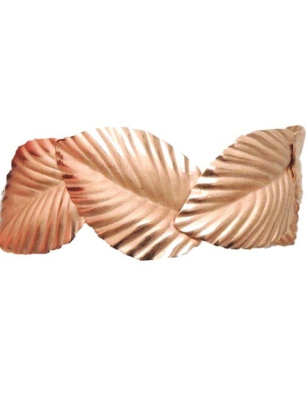 Vintage Signed Napier Overlapping Leaves Cuff Bracelet, 1982